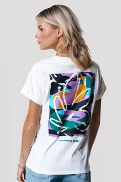 Sale Abstract Flower T-shirt | Standard white T-shirts