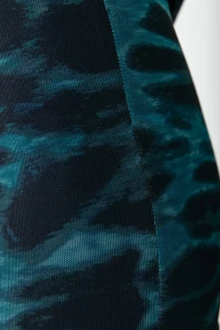 Outlet Animal Mesh Flare Pants | Storm green Broeken