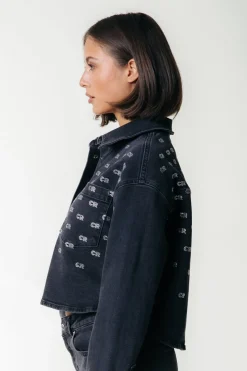 Clearance Billie Denim Blouse | Dark grey denim Blouses