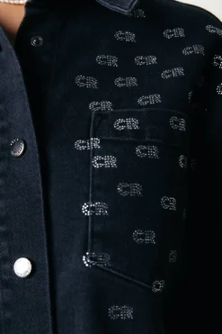 Clearance Billie Denim Blouse | Dark grey denim Blouses