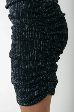 Clearance Bryssa Lurex Dress | Metallic silver Jurken