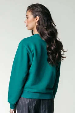 Clearance Puff Logo Sweat | Shady Green Truien