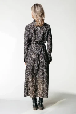 Online Desiree Leopard Dress | Warm Brown Jurken