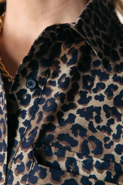 Online Desiree Leopard Dress | Warm Brown Jurken