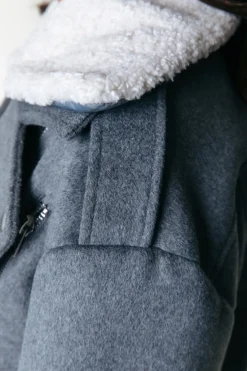 Fashion Elea Wool Biker Jacket | Medium grey melange Jassen|Blazers