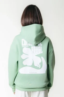 Sale Flower Hoodie | Soft Green Hoodies
