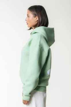 Sale Flower Hoodie | Soft Green Hoodies