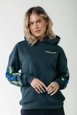 Discount Flowers Sleeve Logo Hoodie | Green gables Hoodies