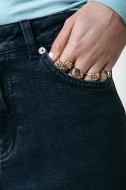 Discount Gaias High Rise Denim | Dark grey denim Broeken