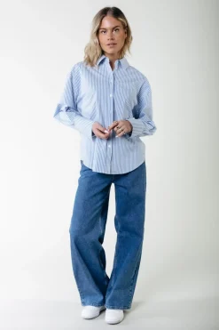 Clearance Gaias High Rise Denim | Mid blue denim Broeken