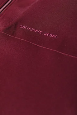 Fashion Ilena Zipped Sweat | Port Red Truien