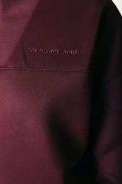 Fashion Ilena Zipped Sweat | Port Red Truien