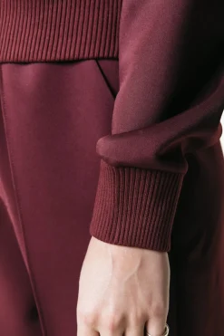 Fashion Ilena Zipped Sweat | Port Red Truien