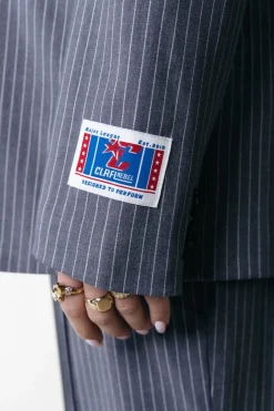 Fashion Jesra Stripe Blazer | Dark grey Pakken