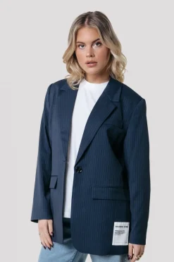 Fashion Jesra Stripe Blazer | Dark blue Pakken