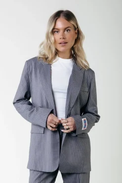 Online Jesra Stripe Blazer | Dark grey Blazers