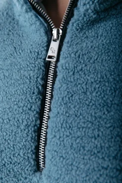 Sale Jills Teddy Zip Sweat | Mineral blue Truien