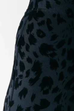 Outlet Leopard Flock Mesh Flare Pants | Broeken