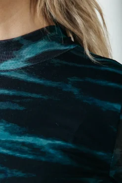 Online Neyo Animal Mesh Top | Storm green Tops