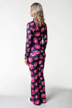 New Poppy Flower Flare | Bright pink Broeken