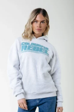 Fashion Puff Logo Hoodie | Light grey melange Hoodies
