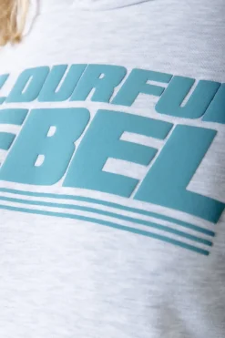 Fashion Puff Logo Hoodie | Light grey melange Hoodies