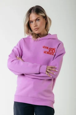Clearance Puff Logo Hoodie | Medium Violet Hoodies