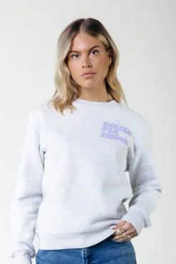 Clearance Puff Logo Sweat | Light grey melange Truien