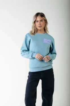 Outlet Puff Logo Sweat | Mineral blue Truien