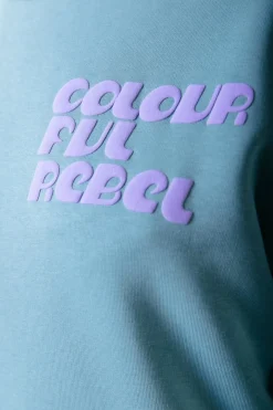 Outlet Puff Logo Sweat | Mineral blue Truien