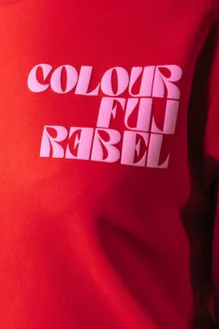 Hot Puff Logo Sweat | Scarlet Red Truien