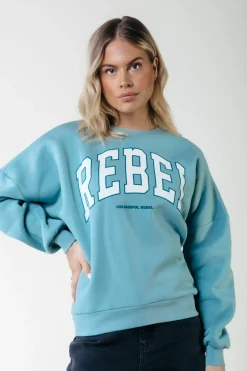 Hot Rebel Sweat | Mineral blue Truien
