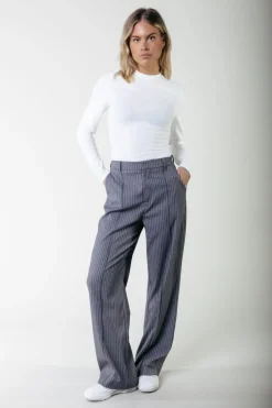 Online Rus Straight Pants | Dark grey Broeken