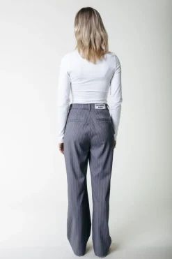 Online Rus Straight Pants | Dark grey Broeken