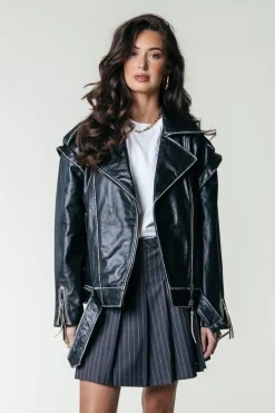 Sale Sage Leather Biker Jacket | Jassen|Blazers