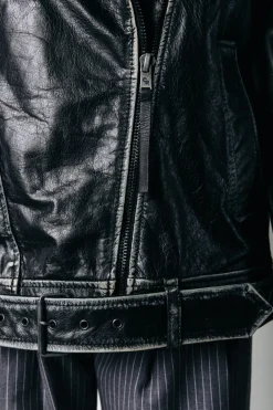 Online Saige Leather Biker Jacket | Jassen|Blazers