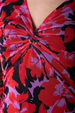 Outlet Sariah Mesh Maxi Dress | Scarlet Red Jurken