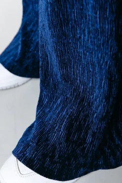 New Structure Velvet Flare | Peacoat Blue Broeken