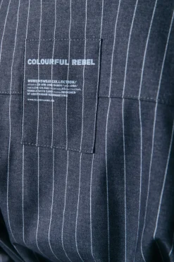 Fashion Talia Pinstripe Blouse | Dark Anthracite Blouses