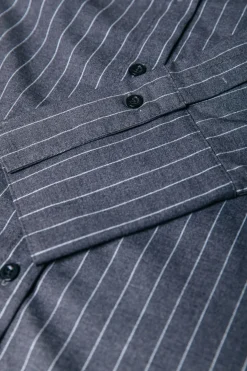 Fashion Talia Pinstripe Blouse | Dark Anthracite Blouses