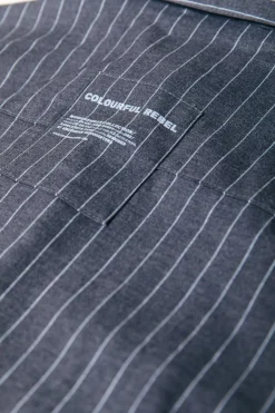 Fashion Talia Pinstripe Blouse | Dark Anthracite Blouses