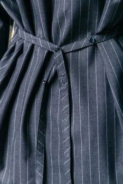 Fashion Talia Pinstripe Blouse | Dark Anthracite Blouses