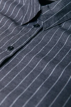 Fashion Talia Pinstripe Blouse | Dark Anthracite Blouses