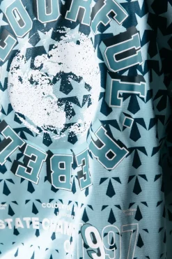 Outlet Tayla State Champ Football T-Shirt | Canal blue T-shirts