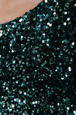 Hot Tina Sequins Dress | Scarab green Jurken
