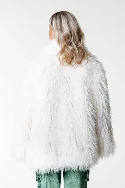 Online Ulla Faux Fur Coat | Off white Jassen|Blazers