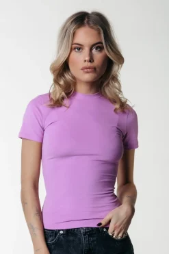 Discount Uni Fitted T-shirt | Crocus Pink T-shirts