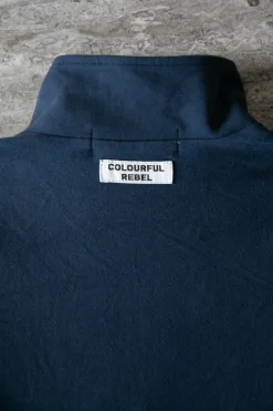 Fashion Uni Fitted Zip Top | Peacoat Blue Tops