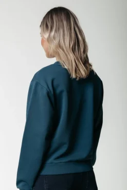 Hot Uni Label Sweat | Atlantic green Truien