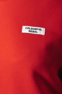 Outlet Uni Label Sweat | Scarlet Red Truien